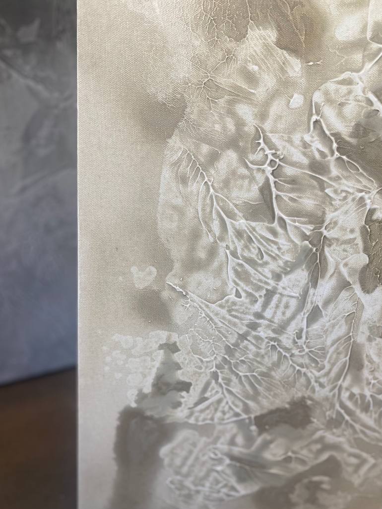 Original Black & White Abstract Painting by Joanna Milo