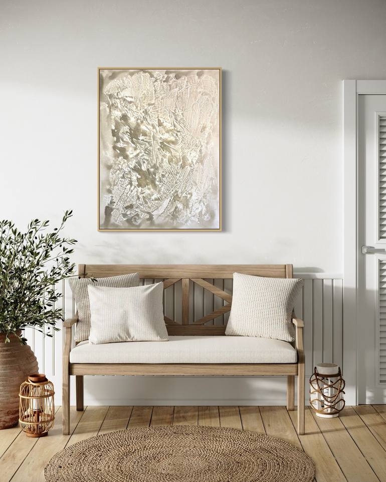 Original Black & White Abstract Painting by Joanna Milo
