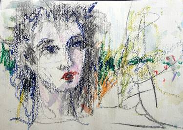 Original Impressionism Women Drawings by Michele Cannavale