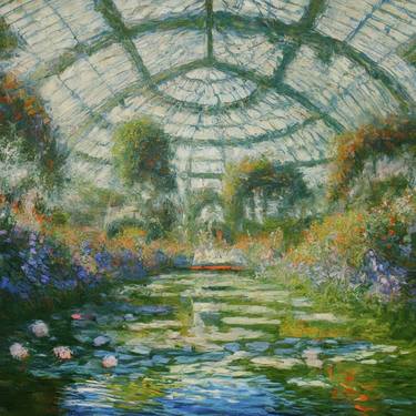 Print of Impressionism Garden Digital by Chanu Pinyokool