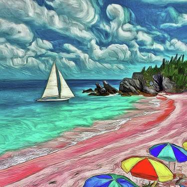 Print of Seascape Digital by Chanu Pinyokool