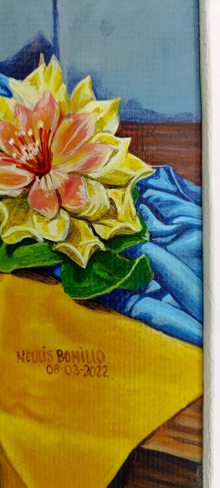 Original Realism Still Life Painting by Neulis C Bonillo Gonzalez