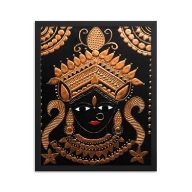 Goddess Kali Maa Framed 3D Acrylic Original Painting thumb