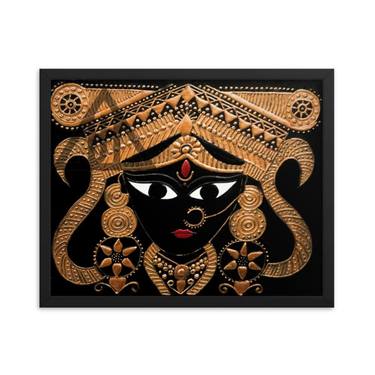 Goddess Kali Maa Black Framed 3D Acrylic Original Painting thumb