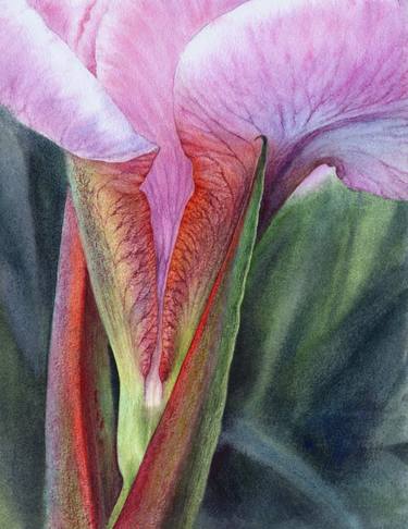 Iris flower watercolour painting thumb