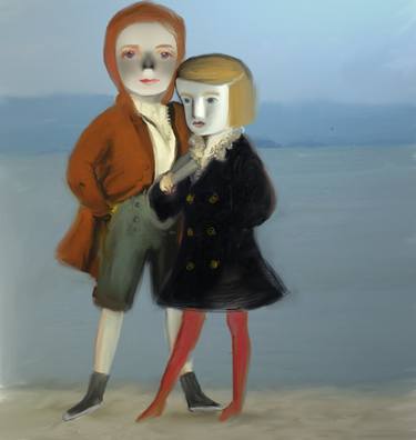 Print of Figurative Children Paintings by Catherine Denvir