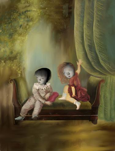 Print of Figurative Children Paintings by Catherine Denvir