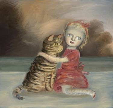 Print of Figurative Cats Paintings by Catherine Denvir