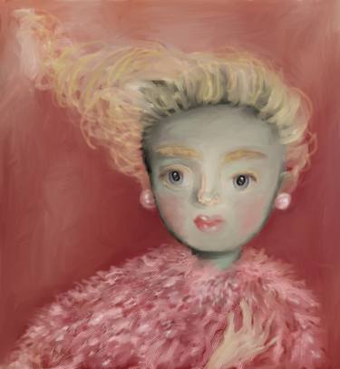 Saatchi Art Artist Catherine Denvir; Painting, “Fluffy Pink” #art
