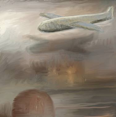 Original Figurative Airplane Paintings by Catherine Denvir