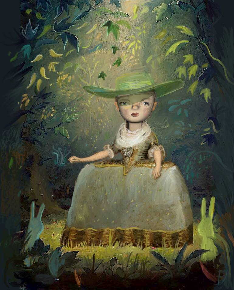 Green Glade Painting by Catherine Denvir | Saatchi Art