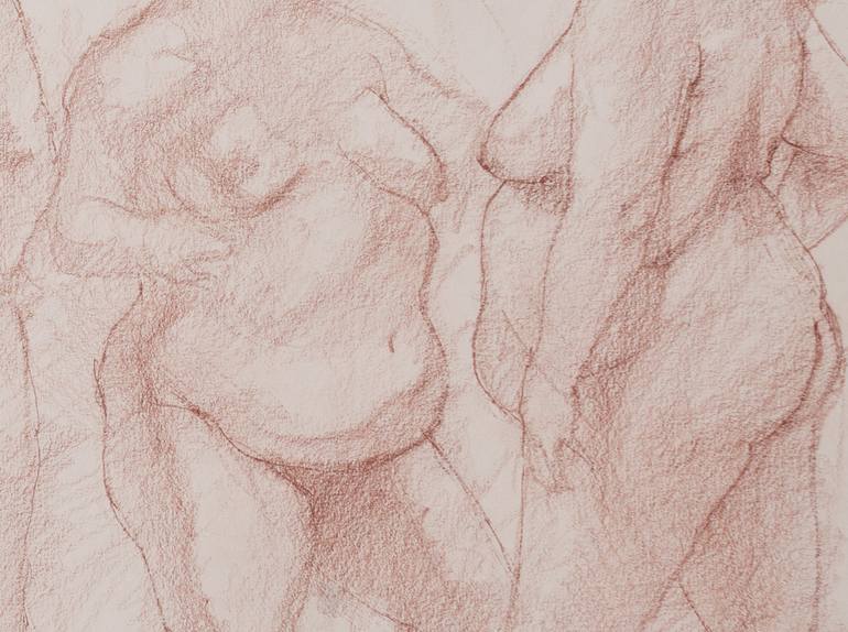 Original Figurative Nude Drawing by Thomas Hernandez