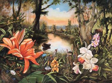 Print of Landscape Paintings by Jose de Jesús Parra