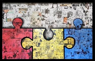 Original Pop Art Comics Collage by Adel Agha