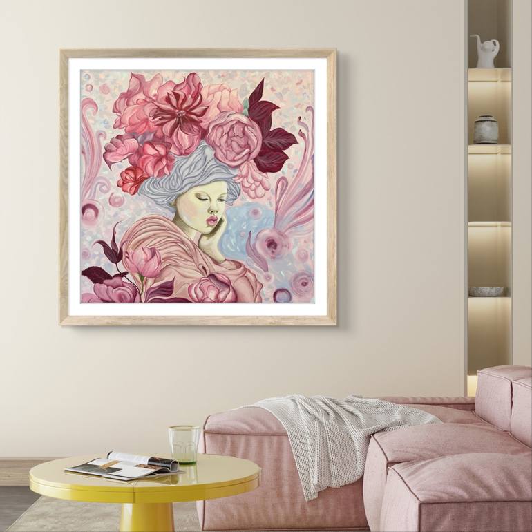 Original Portraiture Floral Painting by Maryna Dobrova