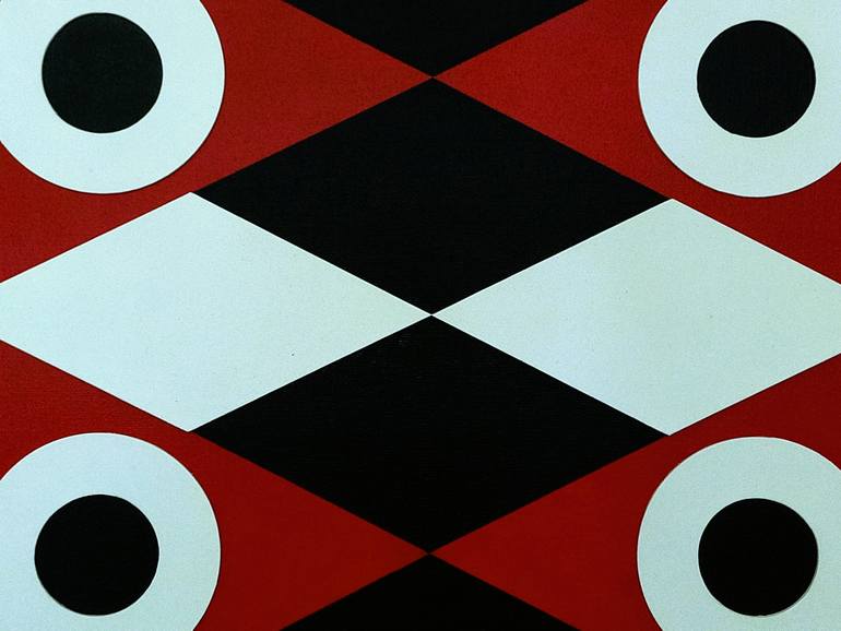 Original Bauhaus Abstract Collage by Martin'S Art