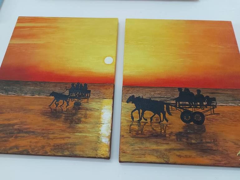 Original Beach Painting by Riecha Mishra