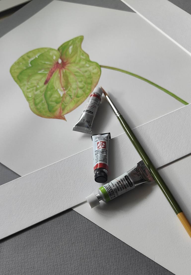 Original Realism Botanic Painting by Lesia Zaitseva