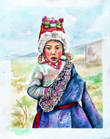 Original Folk Travel Painting by Renata Chipra