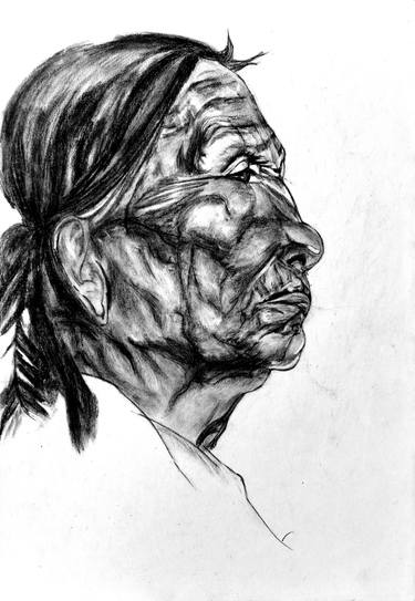 Original Portraiture Men Drawing by Renata Chipra