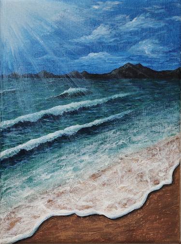 Print of Realism Seascape Paintings by Nataliia Fomichova