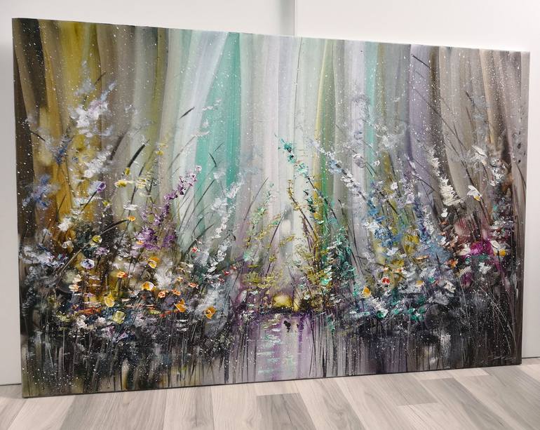 Original Abstract Floral Painting by Lucas Berko