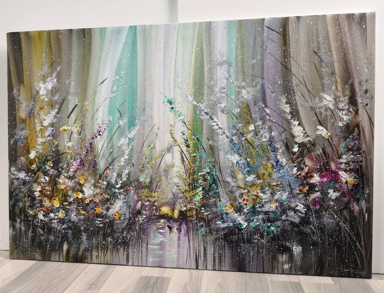 Original Abstract Floral Painting by Lucas Berko