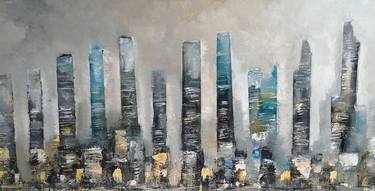 Original Abstract Architecture Paintings by Lucas Berko