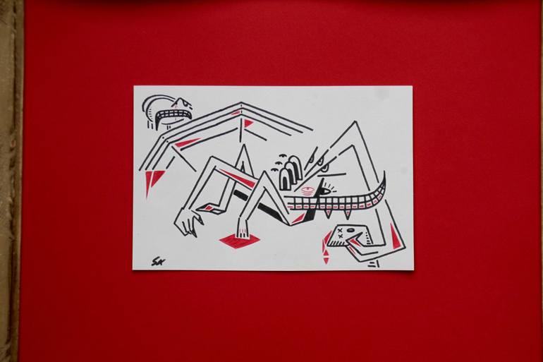 Original Cubism Animal Drawing by Marco Saba