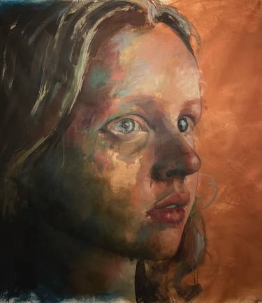 Original Figurative Children Paintings by Merve Yüksel Çeltek