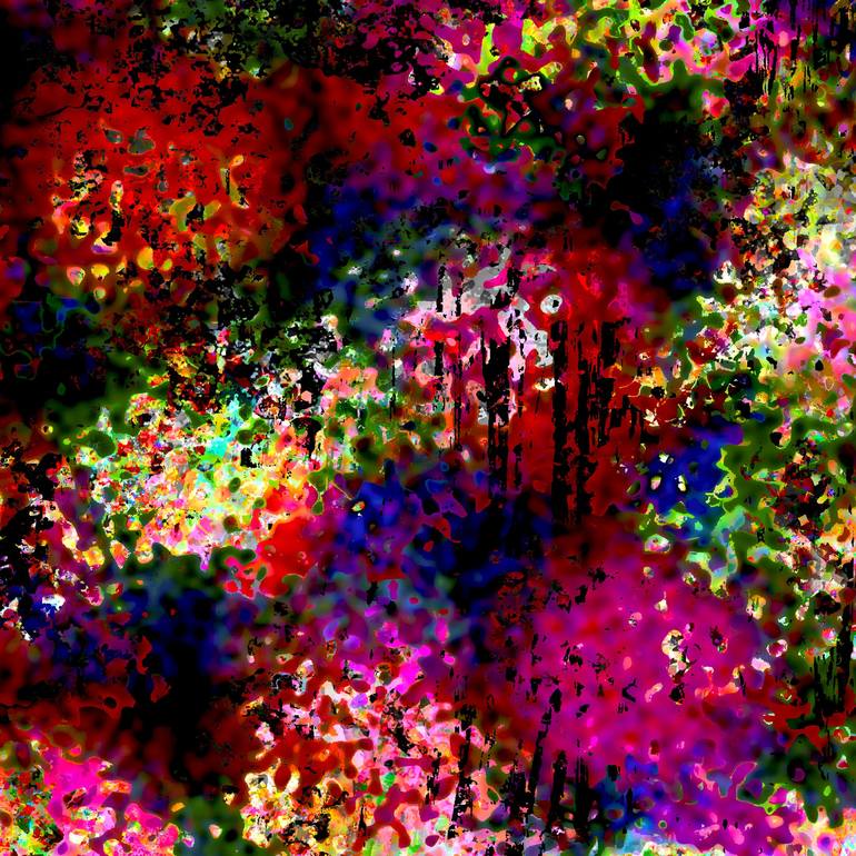 Original Color Field Painting Abstract Digital by Jerzy Pietruczuk