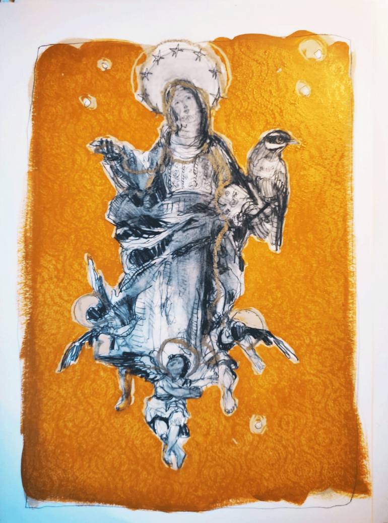 Original Contemporary Religion Paintings by Pascale Simon