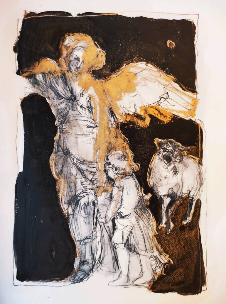 Original Contemporary Religion Paintings by Pascale Simon