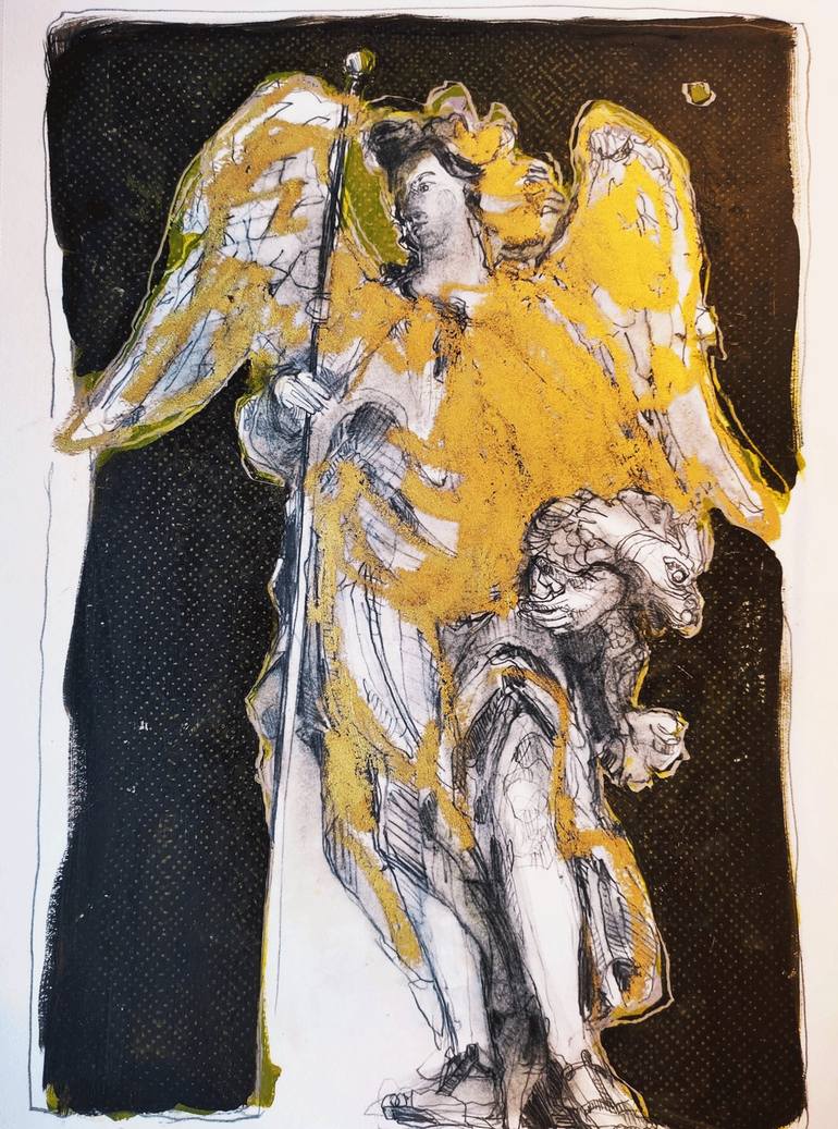 Original Contemporary Religion Paintings by Pascale Simon