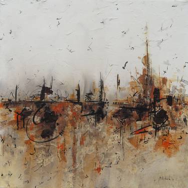 Print of Abstract Cities Paintings by Marko Zubak