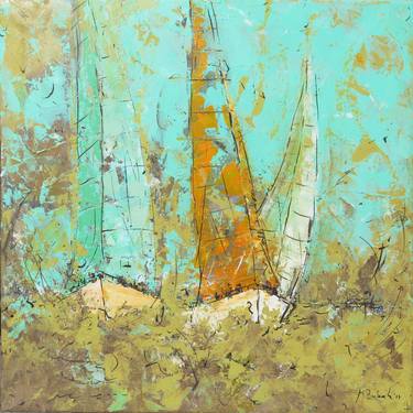 Print of Sailboat Paintings by Marko Zubak