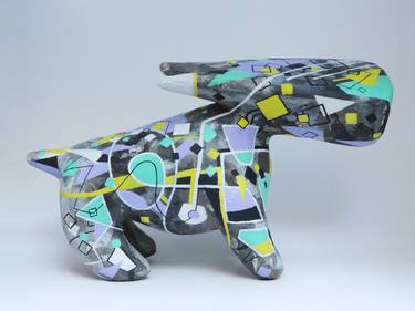 Original Abstract Dogs Sculpture by Marko Zubak