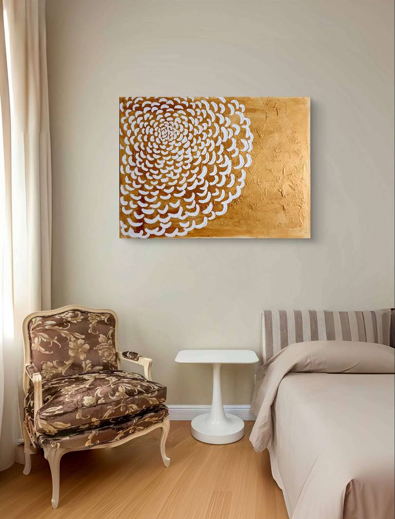 Original Abstract Floral Painting by Fouzia Bano