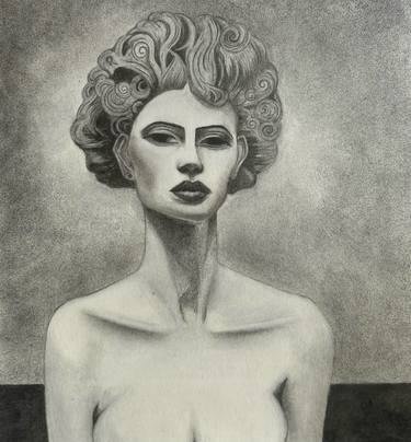 Original Surrealism Women Drawings by Roza Santini