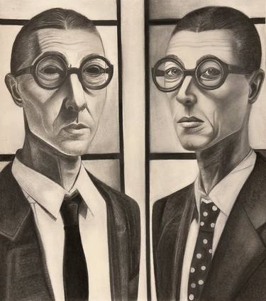 Original Surrealism Men Drawings by Roza Santini