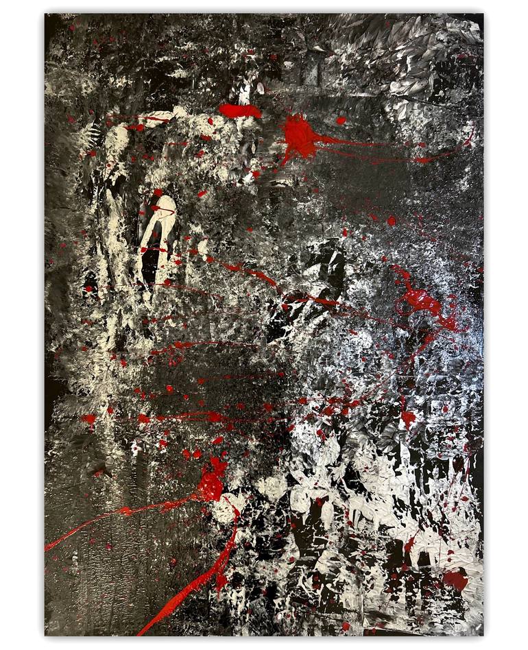 Original Abstract Expressionism Abstract Painting by Roza Santini