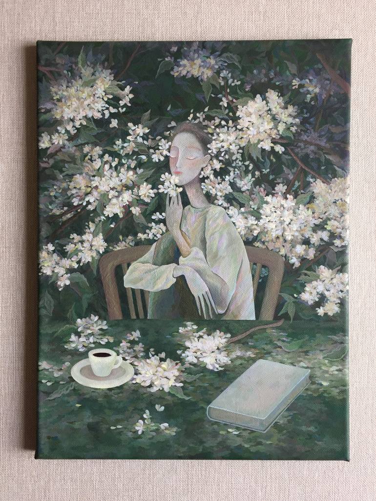 Original Romanticism Women Painting by Zarina K
