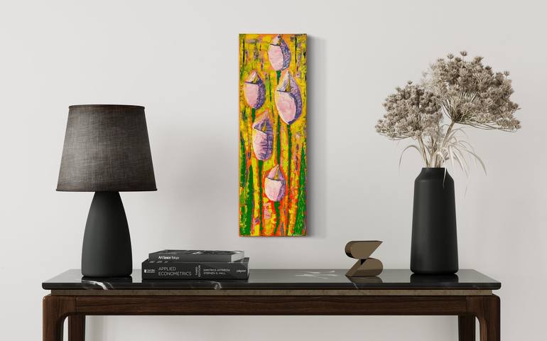 Original Abstract Expressionism Floral Painting by Jessica Leigh