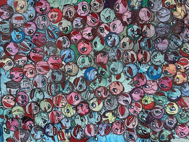 Original Abstract Humor Painting by Carol Gonzales