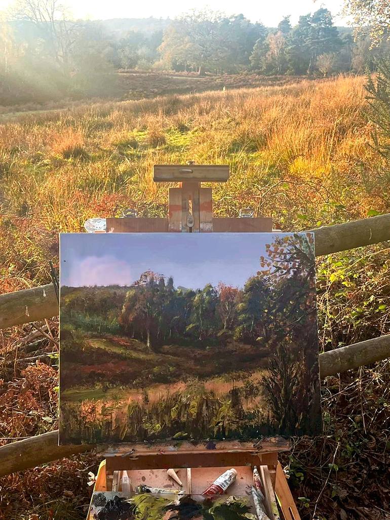 Original Impressionism Landscape Painting by Kamil Woj
