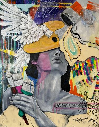 Original Women Mixed Media by Tuana Gerek