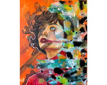 Original Abstract Women Mixed Media by Tuana Gerek