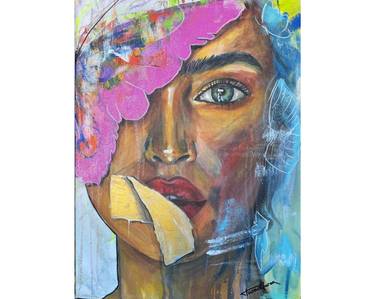 Print of Abstract Women Mixed Media by Tuana Gerek