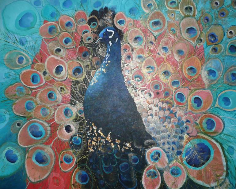 Pavo Cristatus Painting by Mara Grubert | Saatchi Art