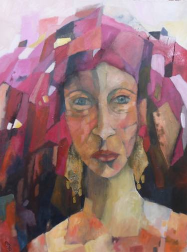 Original Abstract Expressionism Women Paintings by Mara Grubert